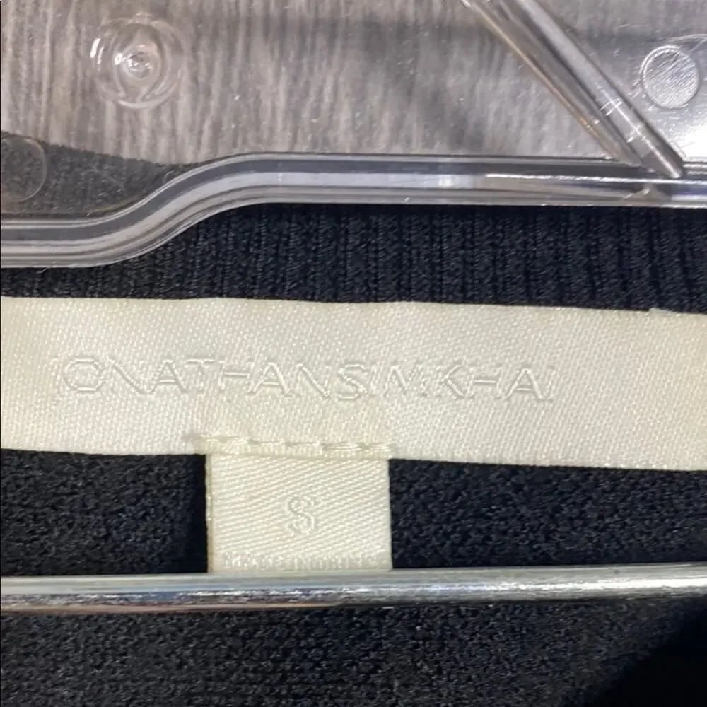 JONATHAN SIMKHAI Black Knit Scalloped Sweater and A-Line Skirt Set - Picture 4 of 5